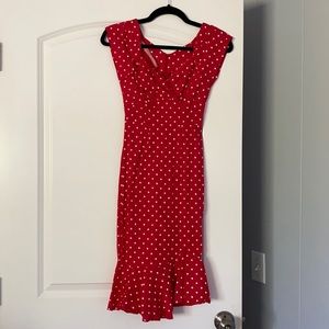 Red w white polka dots pinup dress from ModCloth.